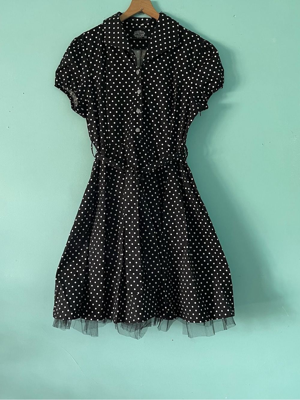 Hearts & Roses Polka Dot Retro Tea Petticoat Dress 18 Ladylike Punk London